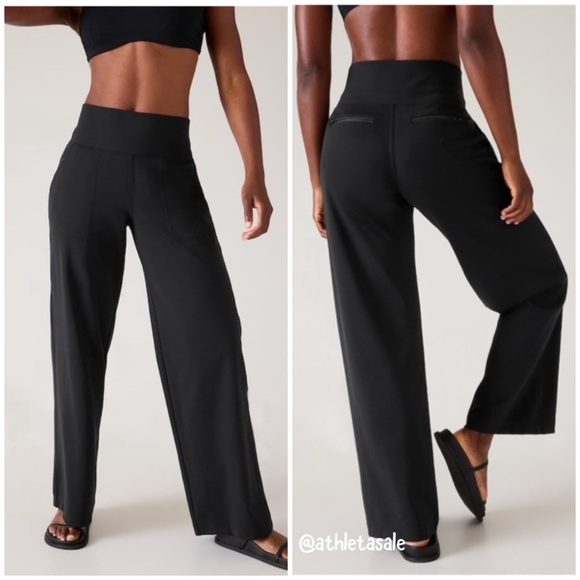 Athleta Pants - NWT Athleta Venice Wide Leg || Black